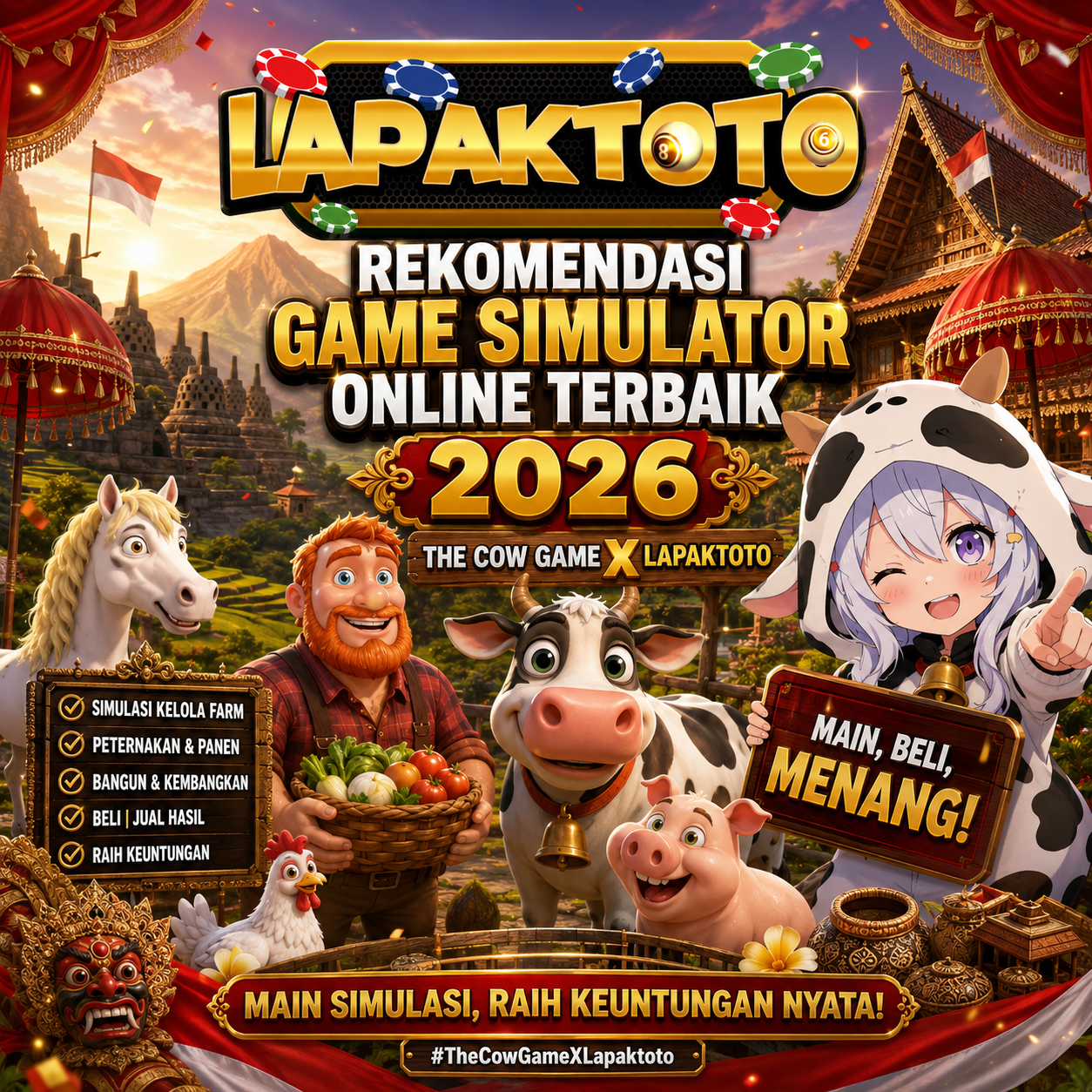Rekomendasi Game Simulator Online Terbaik 2026 🐮 The Cow Game X Lapaktoto